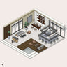 3D Model Revit Hotel Lobby Digital Artwork drawings | Toffu Co