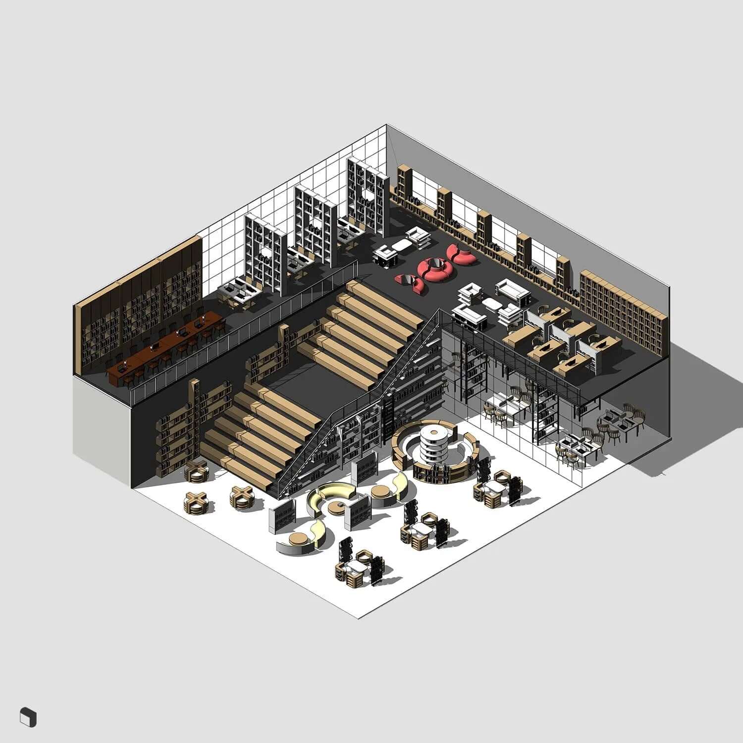 3D Model Revit Library 2 Digital Artwork drawings | Toffu Co