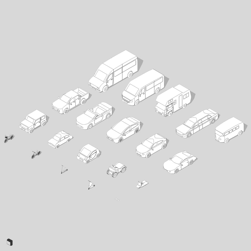 Private Vehicles Revit 3D Model | BIM Asset | Toffu Co