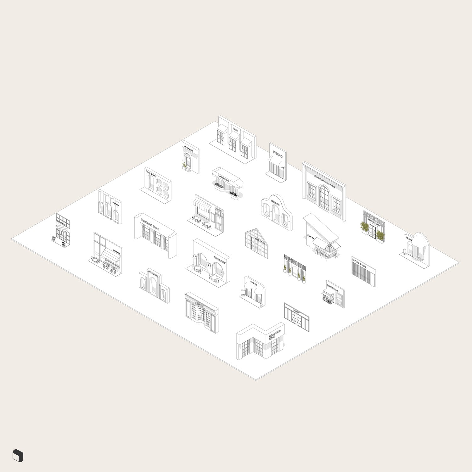 3D Model Revit Storefronts – Toffu Co