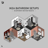 3D Model Ikea Bathroom Setups 2 Digital Artwork drawings | Toffu Co