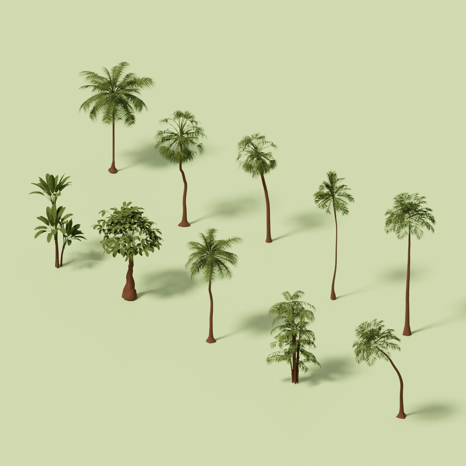3D Model Trees PNG - Toffu Co
