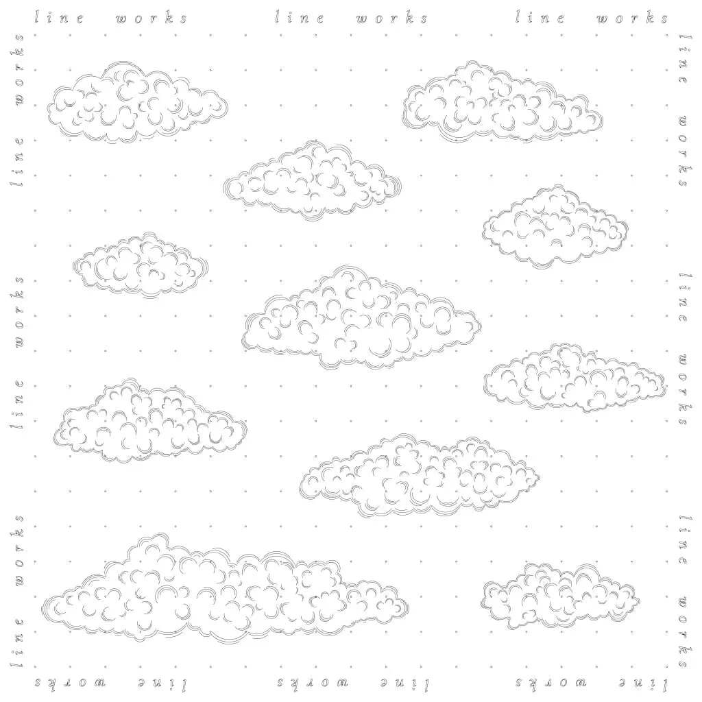 Cad Detailed Clouds Digital Artwork drawings | Toffu Co
