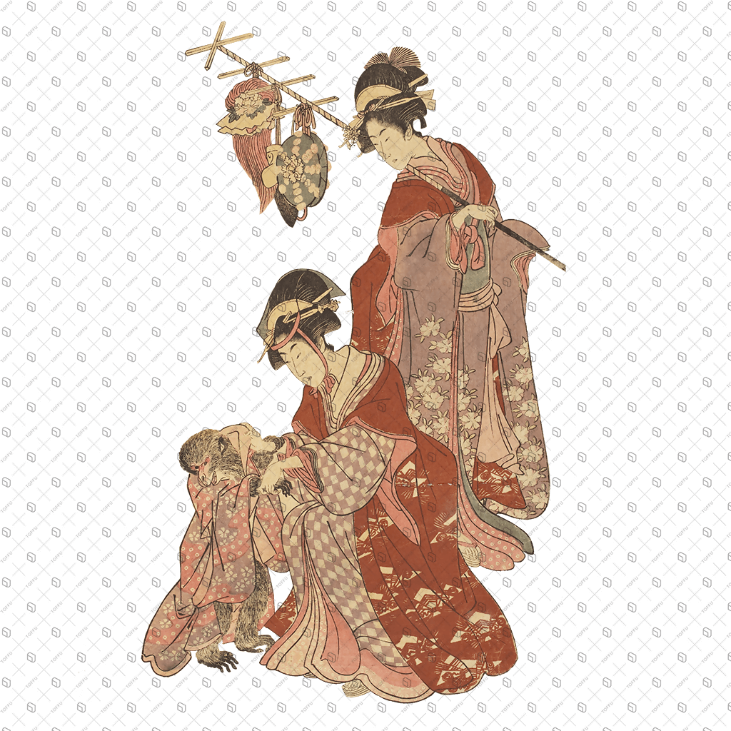 Cutout Japanese Art People From Painting Digital Artwork drawings | Toffu Co