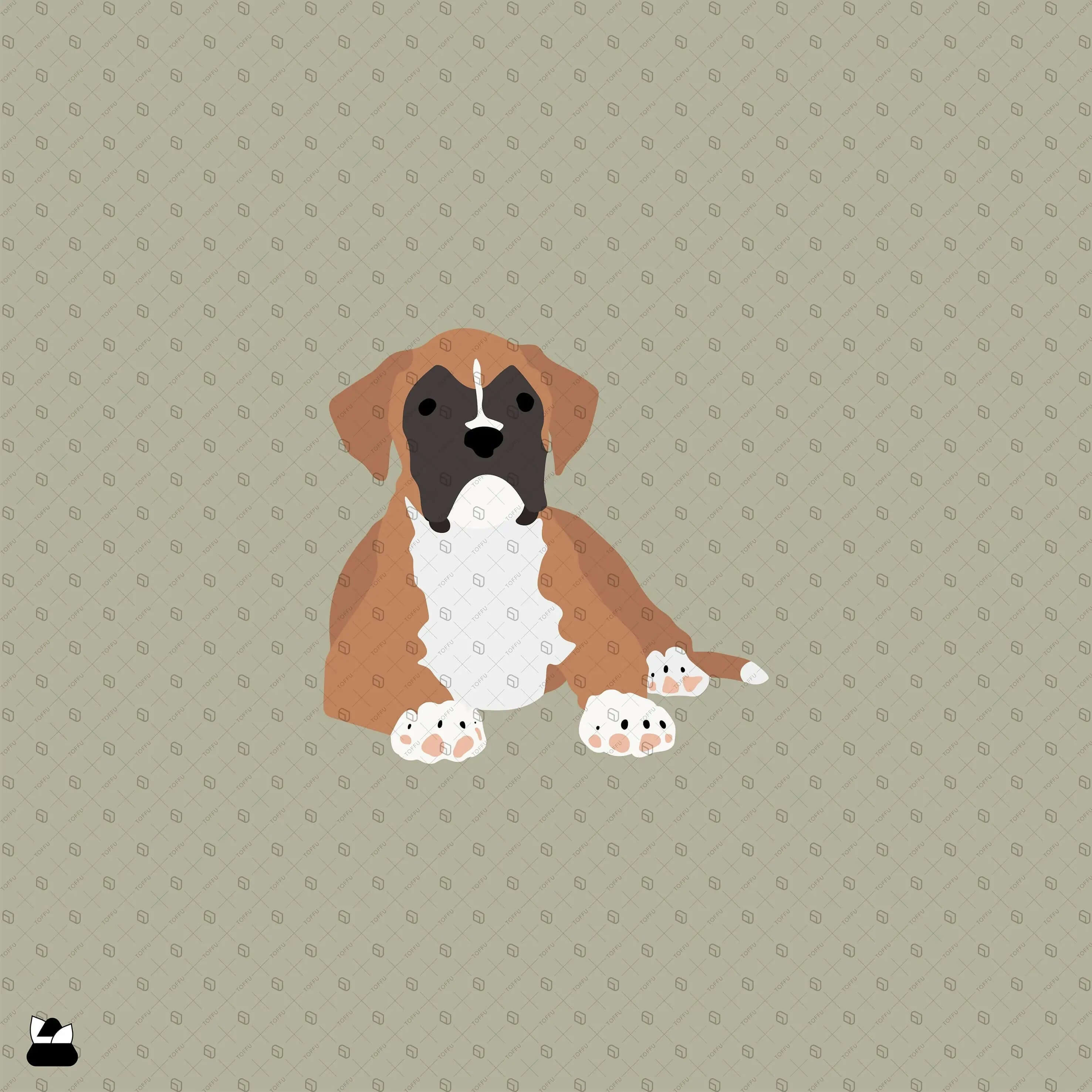 Flat Vector Dogs Digital Artwork drawings | Toffu Co