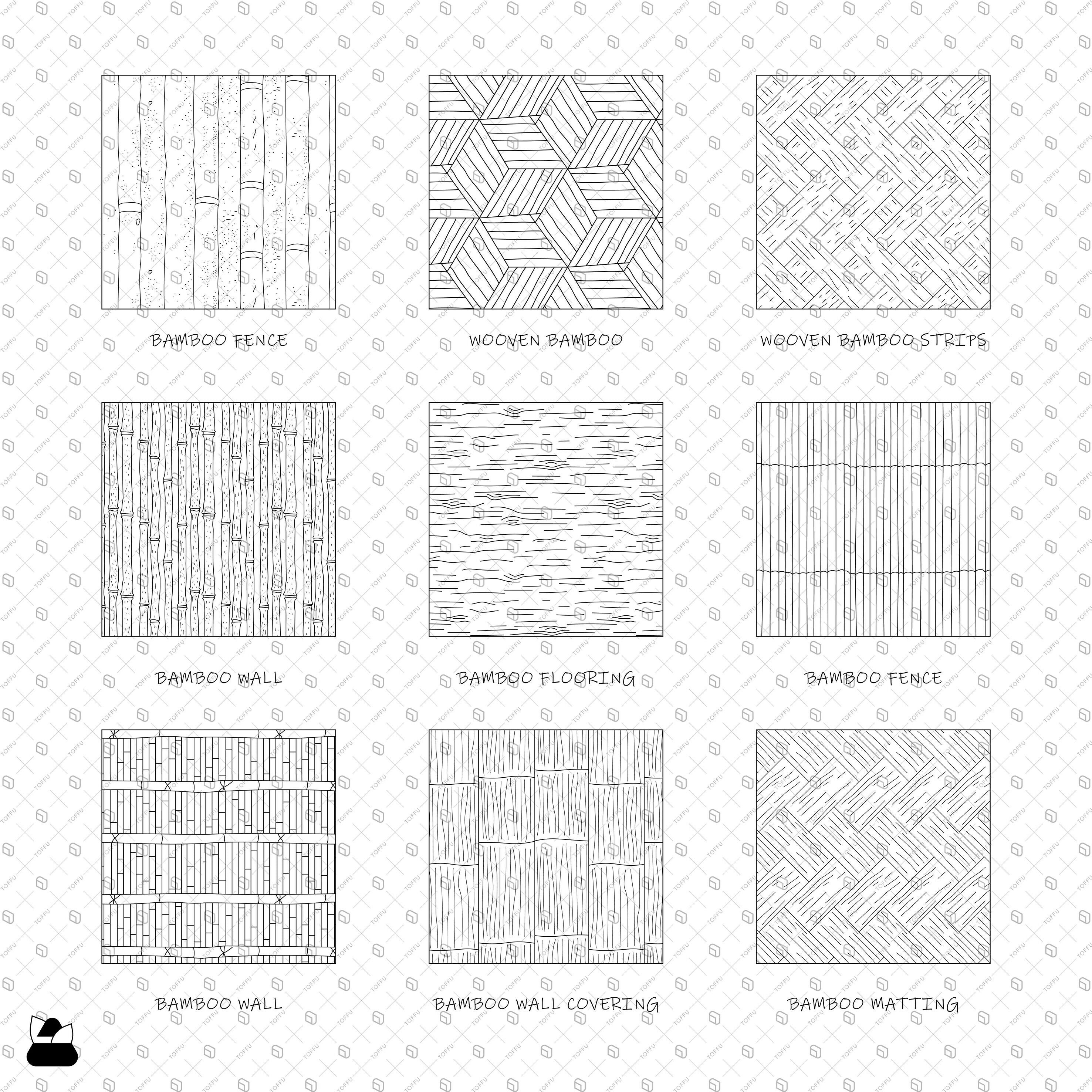 Swatch Bamboo Patterns PNG - Toffu Co