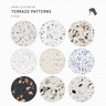Swatch Colorful Terrazzo Patterns Digital Artwork drawings | Toffu Co