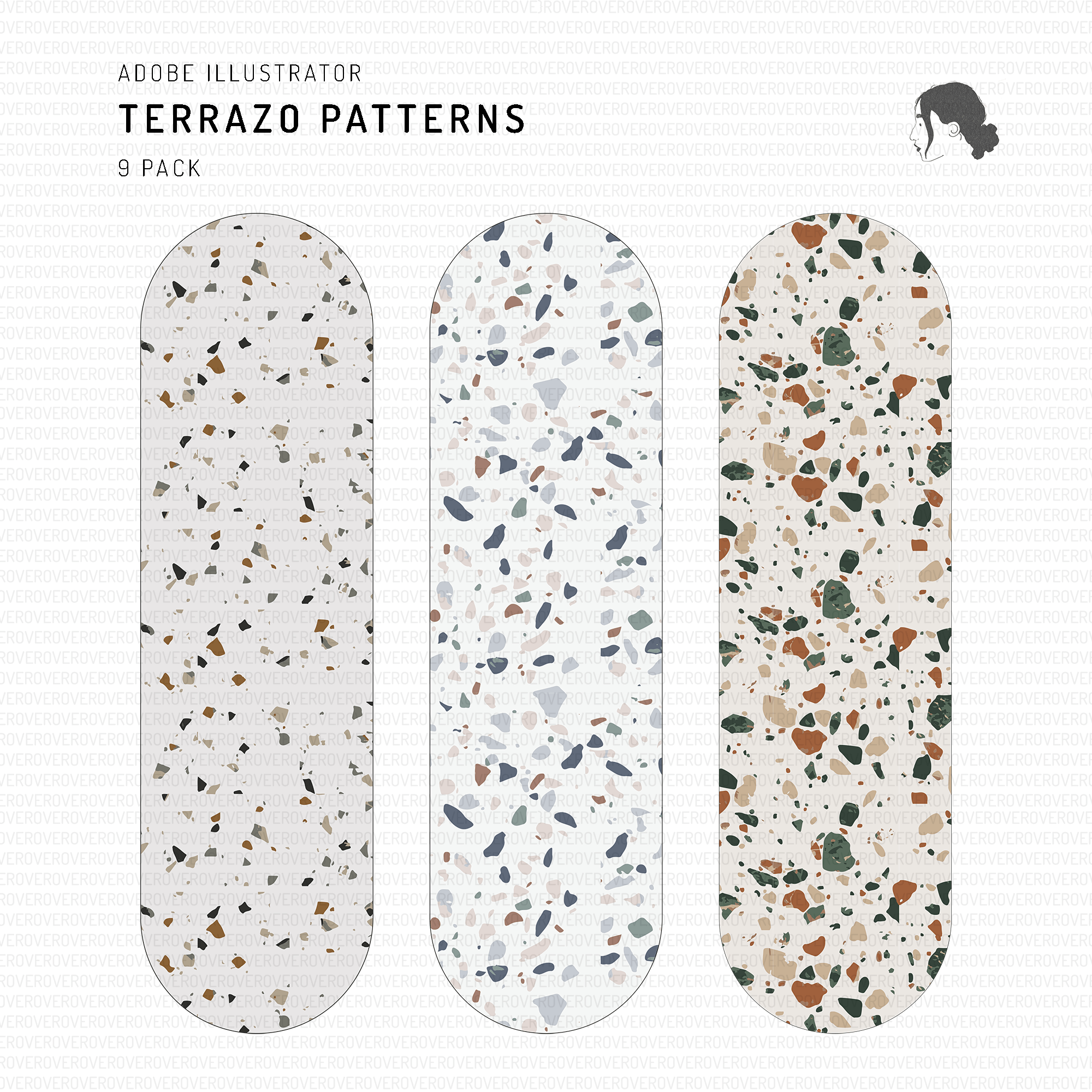Swatch Colorful Terrazzo Patterns Digital Artwork drawings | Toffu Co