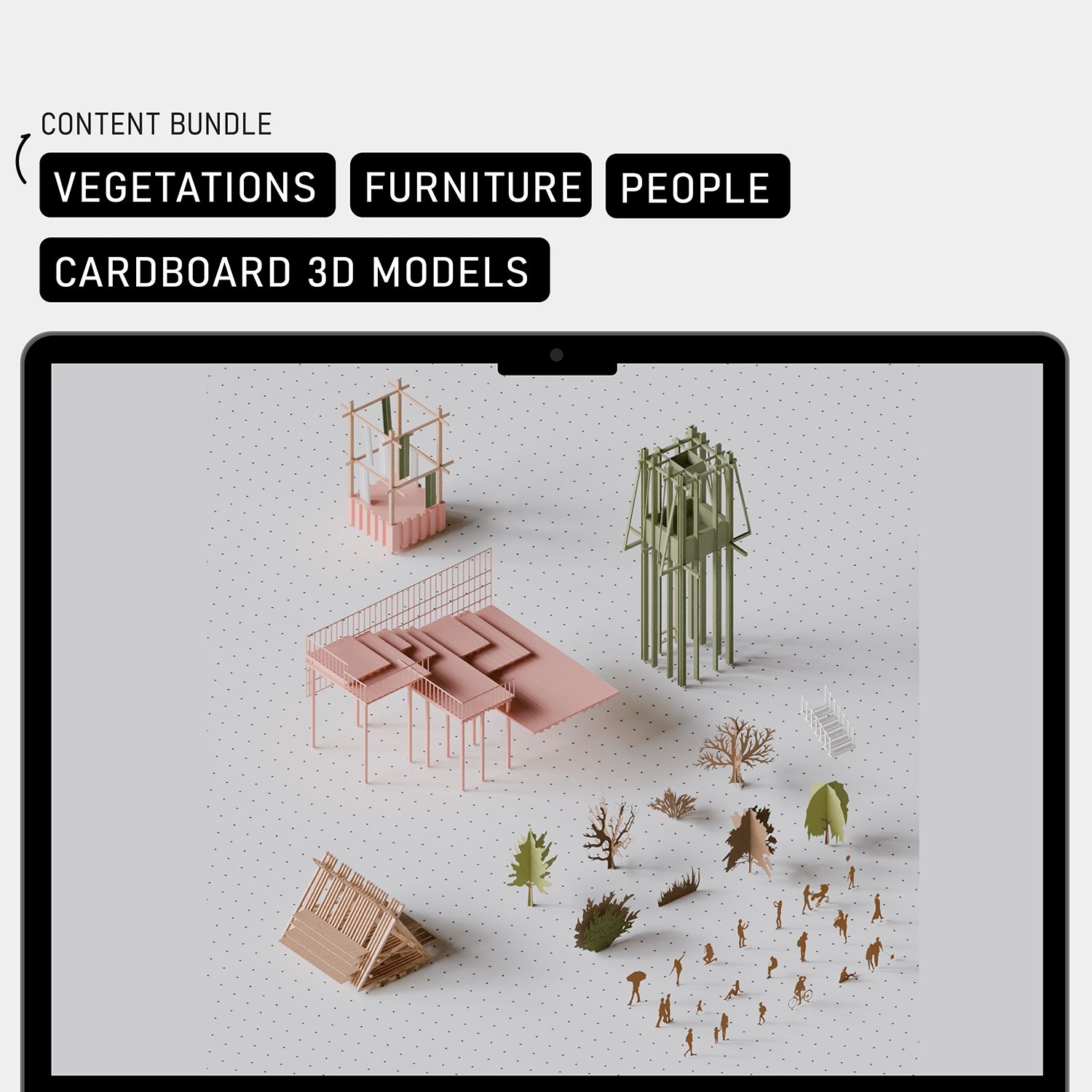 Course Pack | Blender Physical Model Effect Pavilion Structures Digital Artwork drawings | Toffu Co