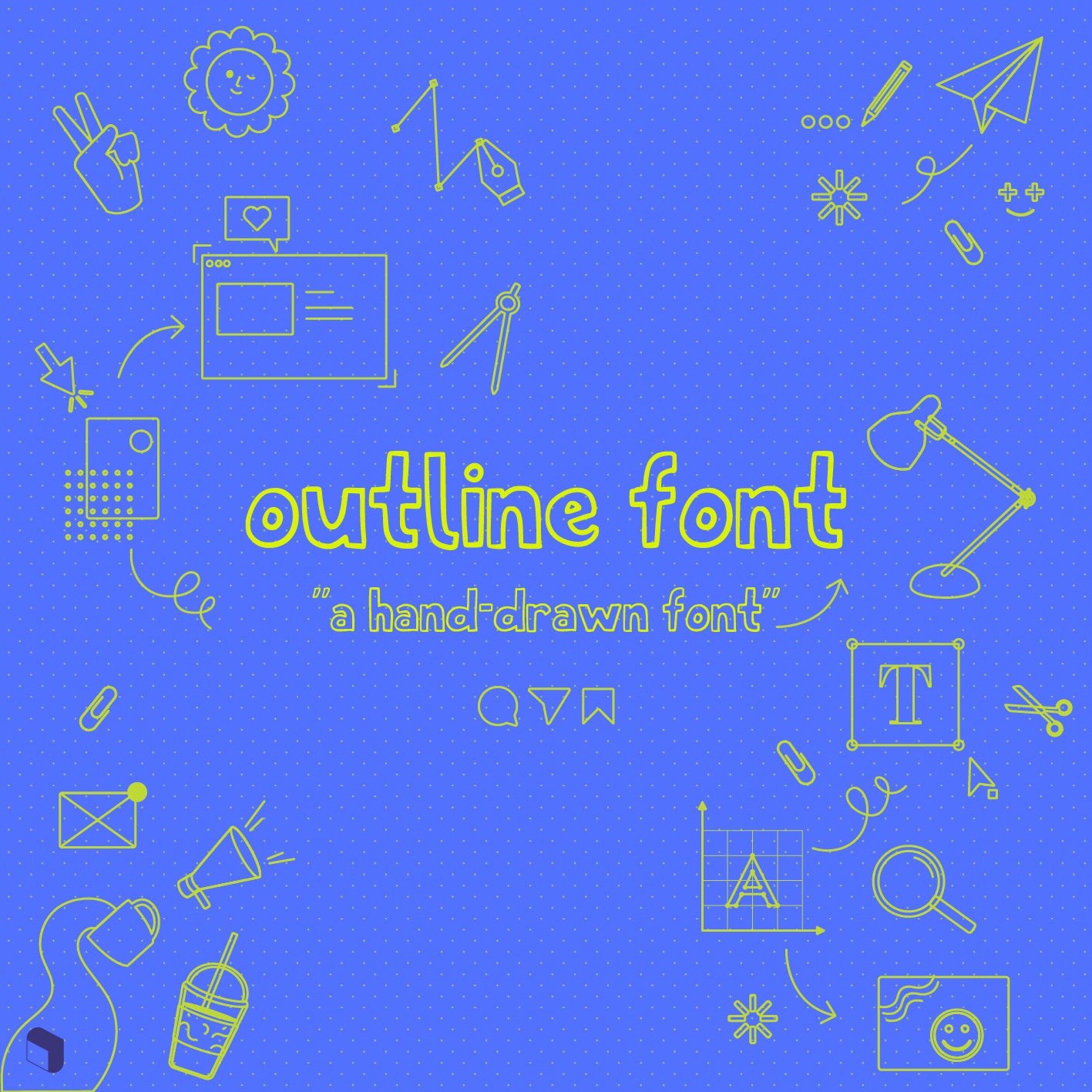 Hand-drawn Outline Font PNG - Toffu Co