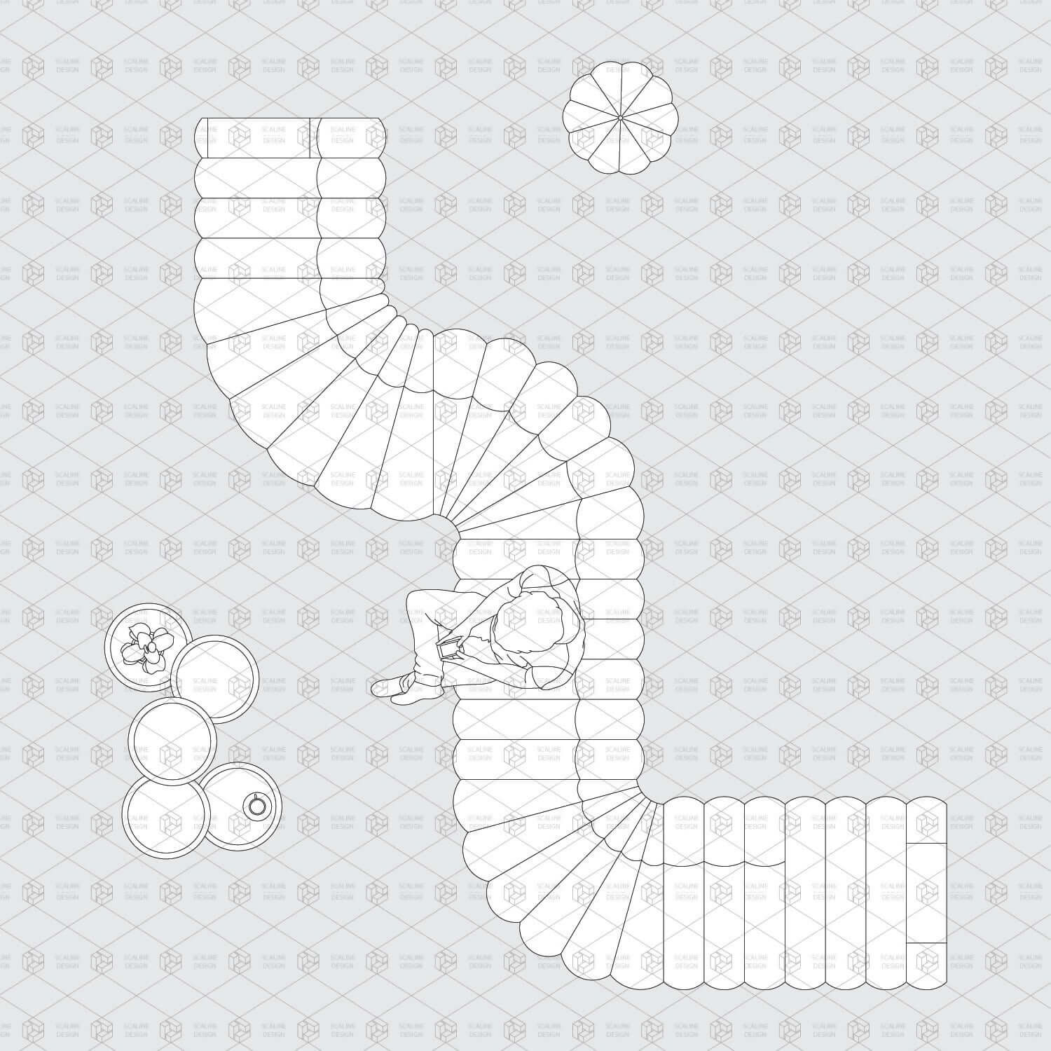 Cad Lounge Furniture Top View Digital Artwork drawings | Toffu Co