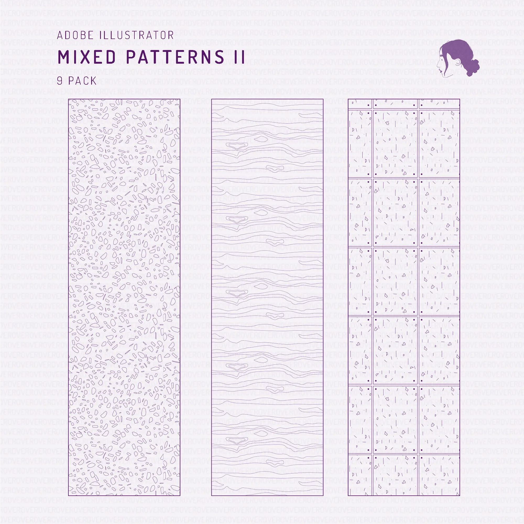 Swatch Architecture Mixed Patterns II Digital Artwork drawings | Toffu Co