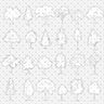 Cad Set of Trees Digital Artwork drawings | Toffu Co