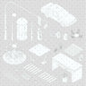 Axonometric Cad Street Elements Set 1 Digital Artwork drawings | Toffu Co