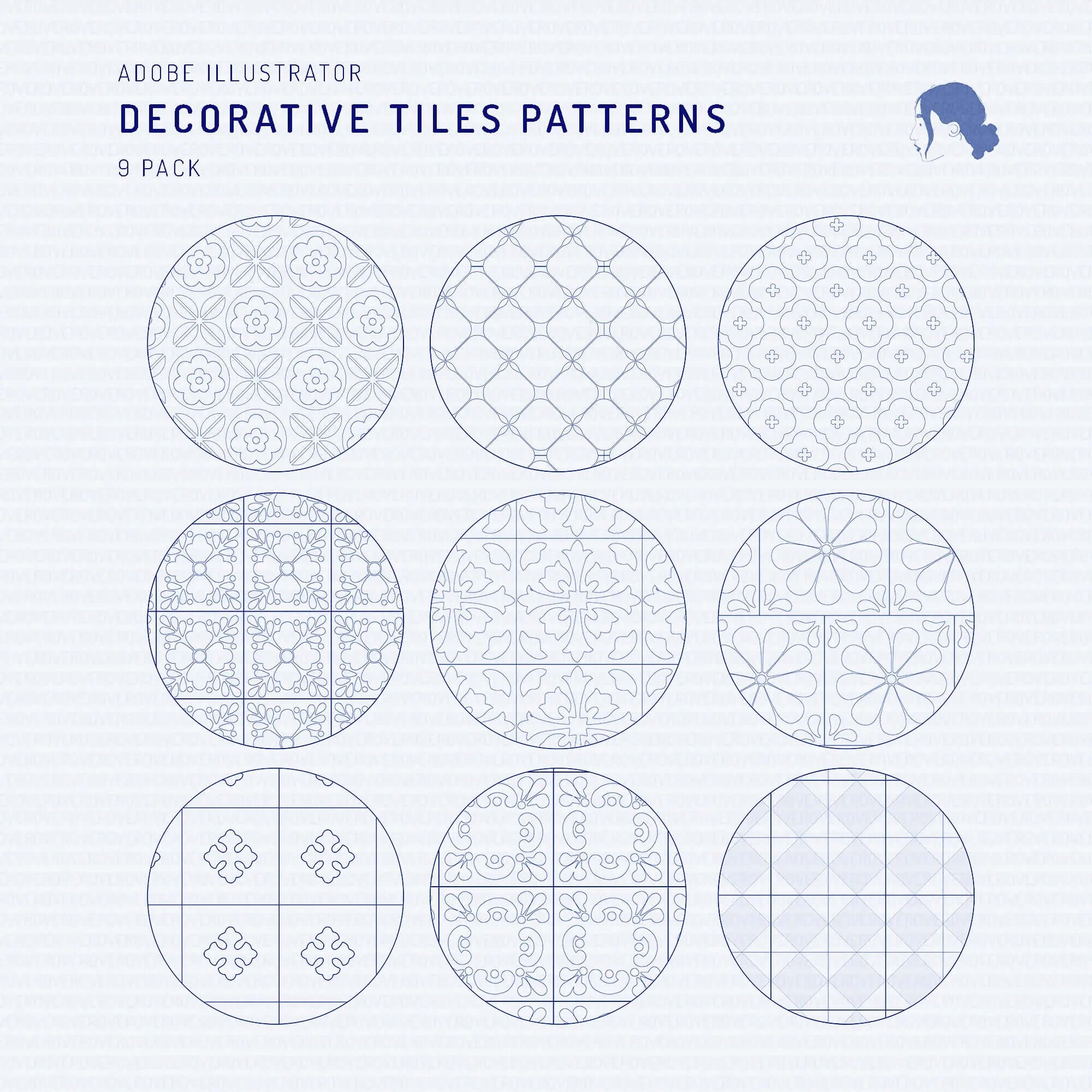 Swatch Decorative Tiles Patterns Digital Artwork drawings | Toffu Co