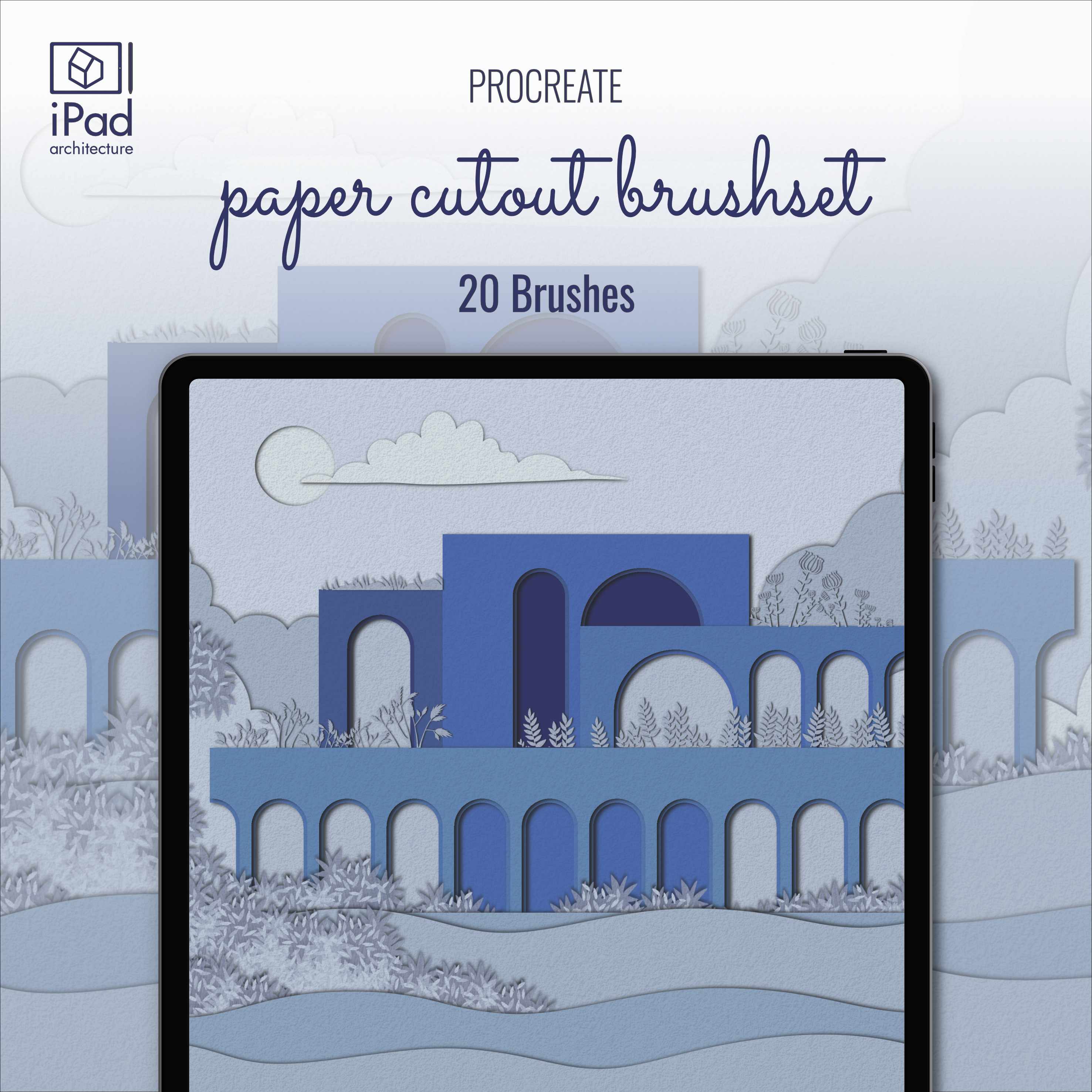 Procreate Paper Cutout Brushset PNG - Toffu Co