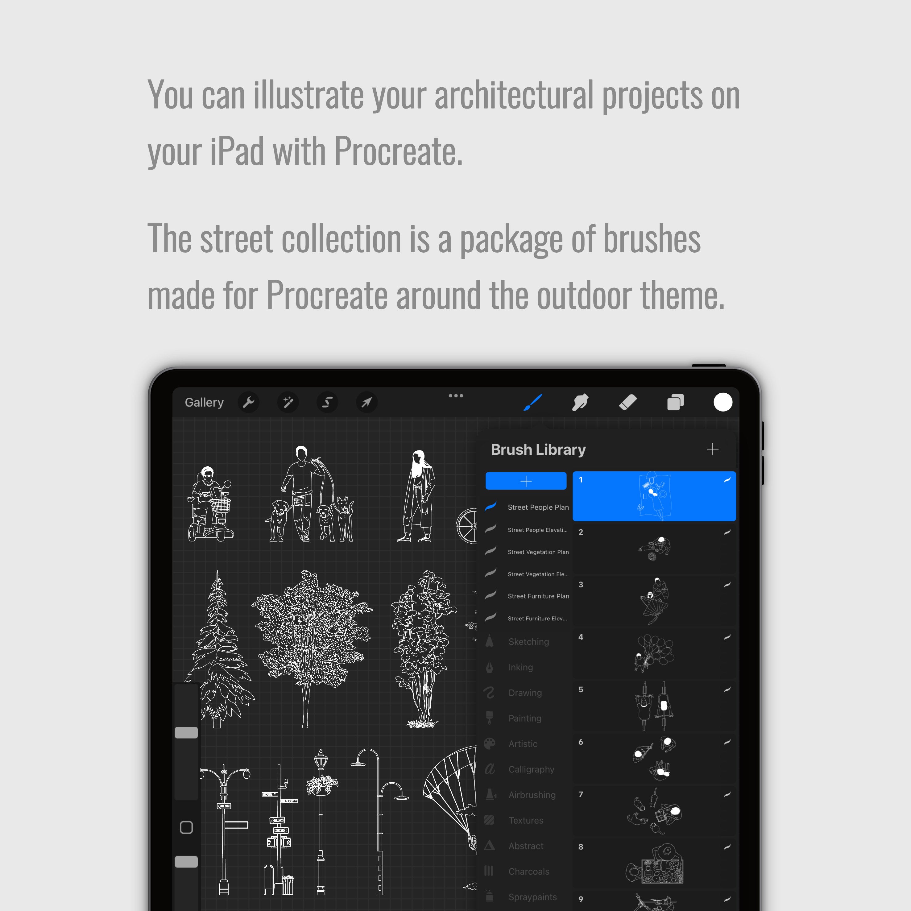 Procreate Architecture Street Collection PNG - Toffu Co