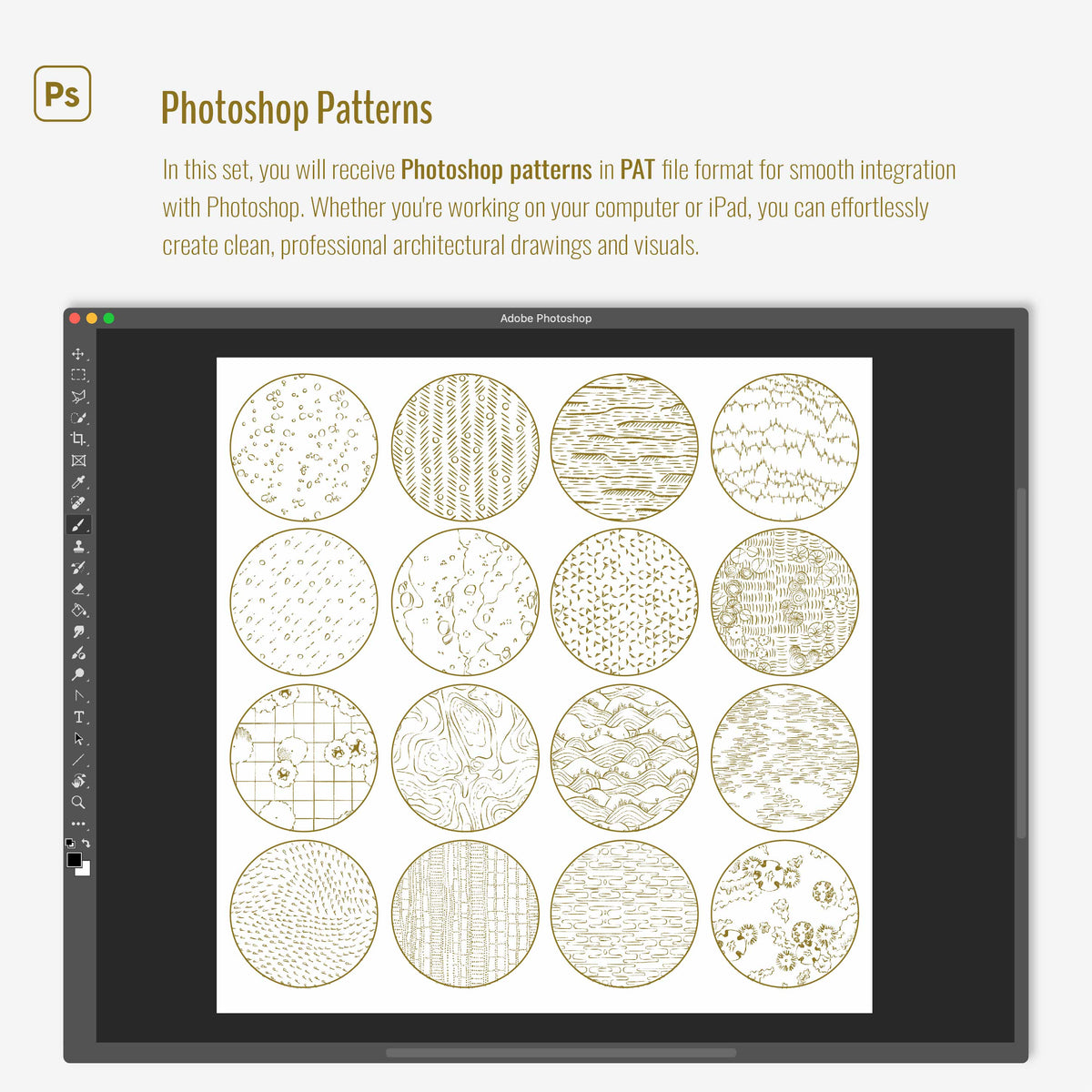Pattern Terrian Procreate & Photoshop Sketchy Terrain Pattern Brushset | Tof – Toffu Co