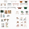 Cutout Studio Furniture Digital Artwork drawings | Toffu Co