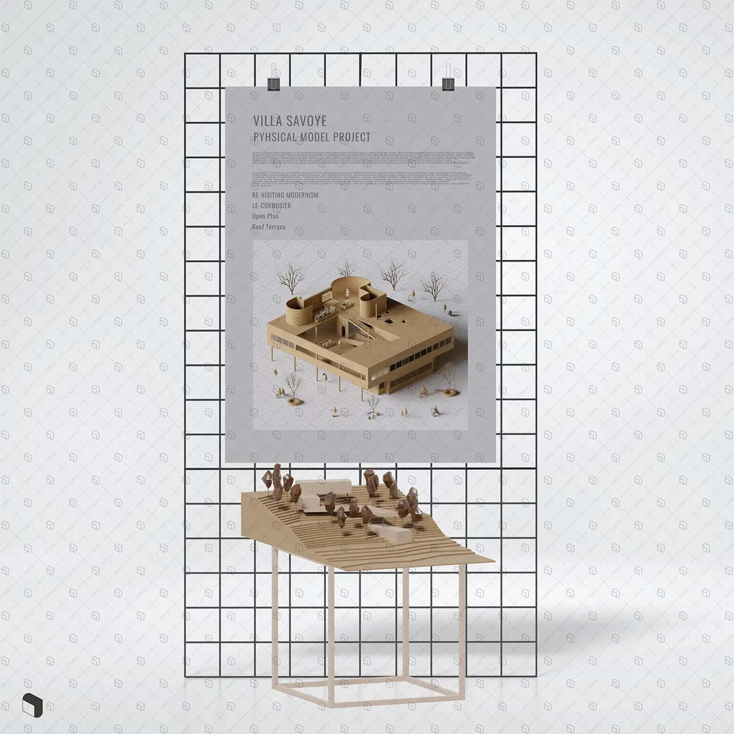 Architectural Presentation Templates & Mockups Digital Artwork drawings | Toffu Co