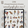 Procreate & Photoshop Normal People Plan View Brushset & Illustrations 2 Digital Artwork drawings | Toffu Co