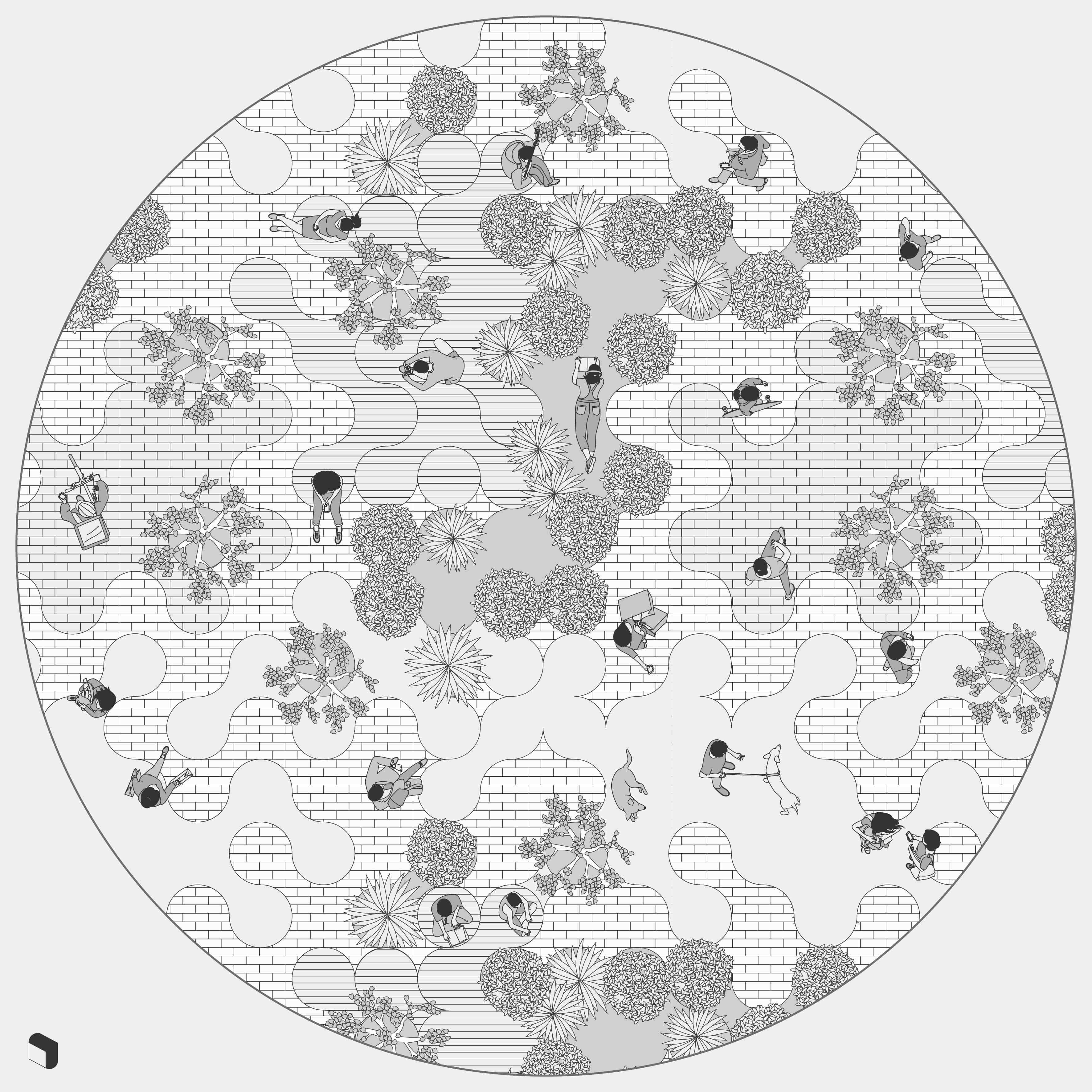 Swatch Park Pavement Patterns Digital Artwork drawings | Toffu Co