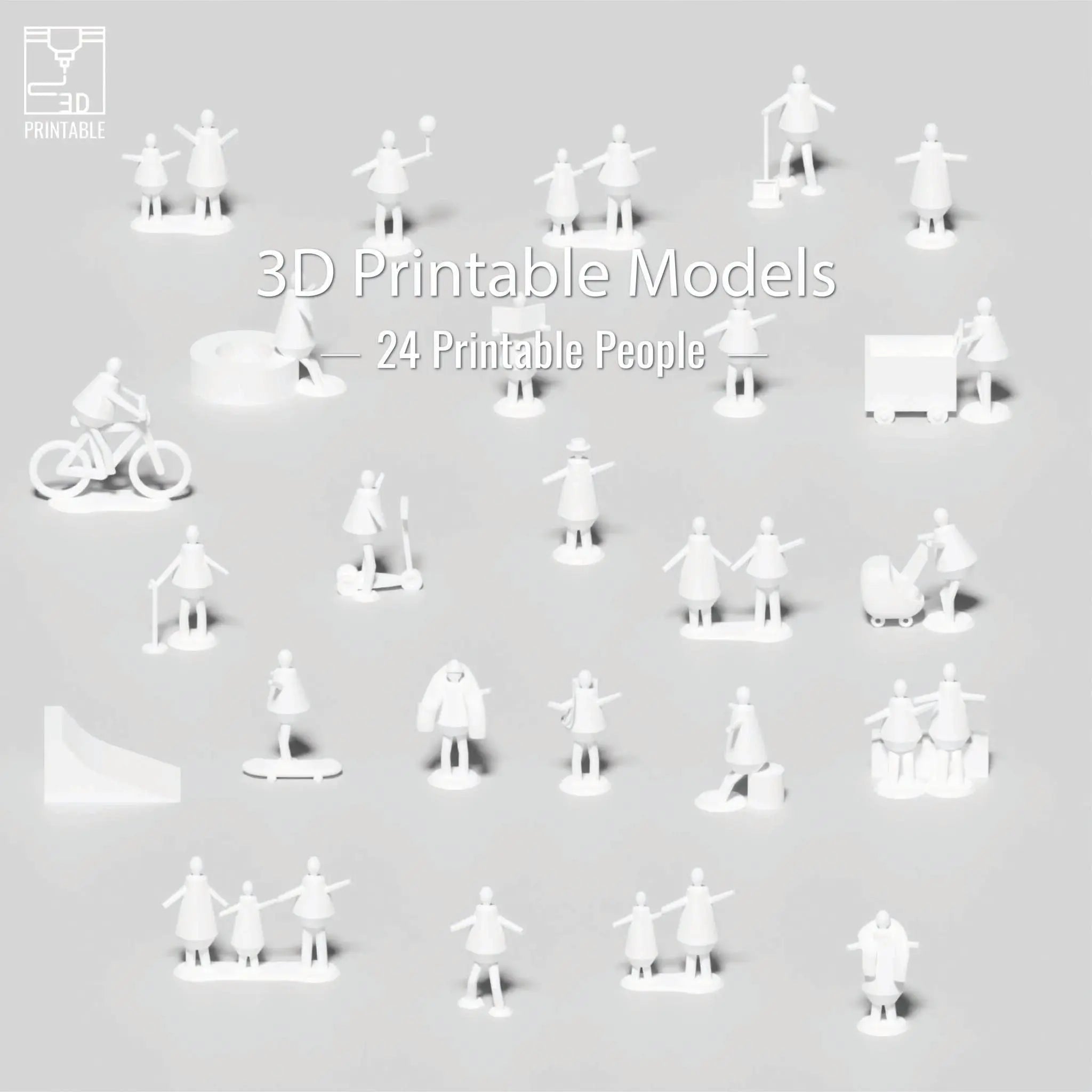 3D Model Printable People Toffu Co