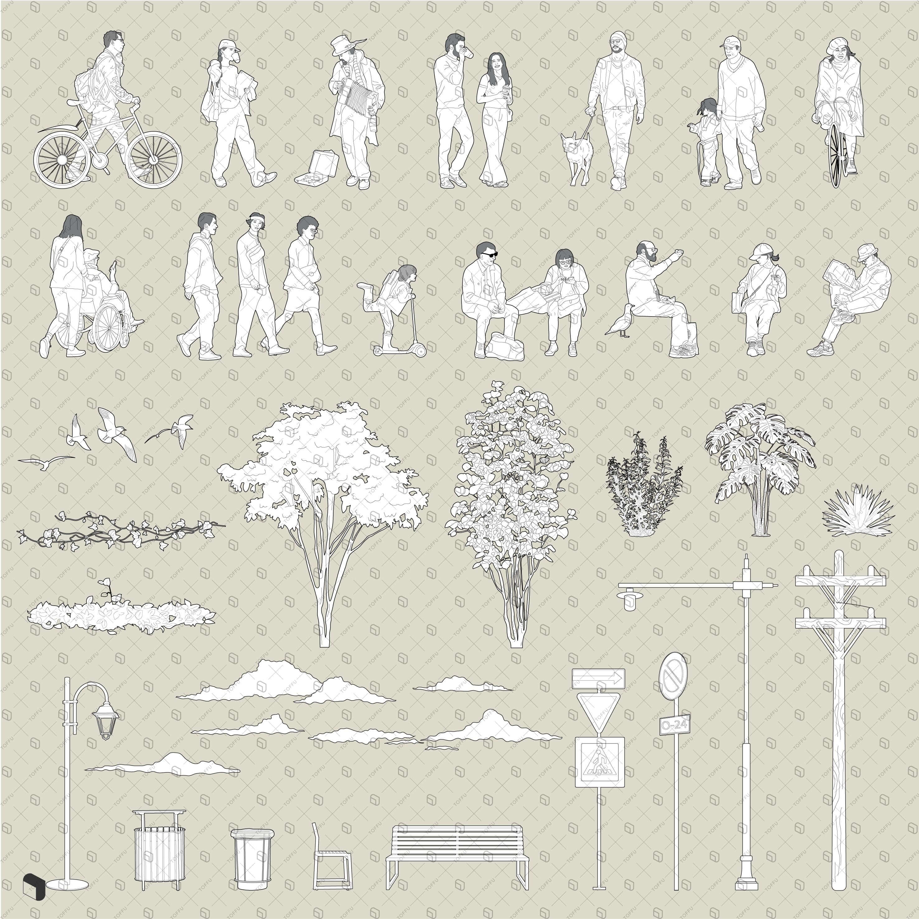 Flat Vector Detailed Must-Have Bundle Digital Artwork drawings | Toffu Co