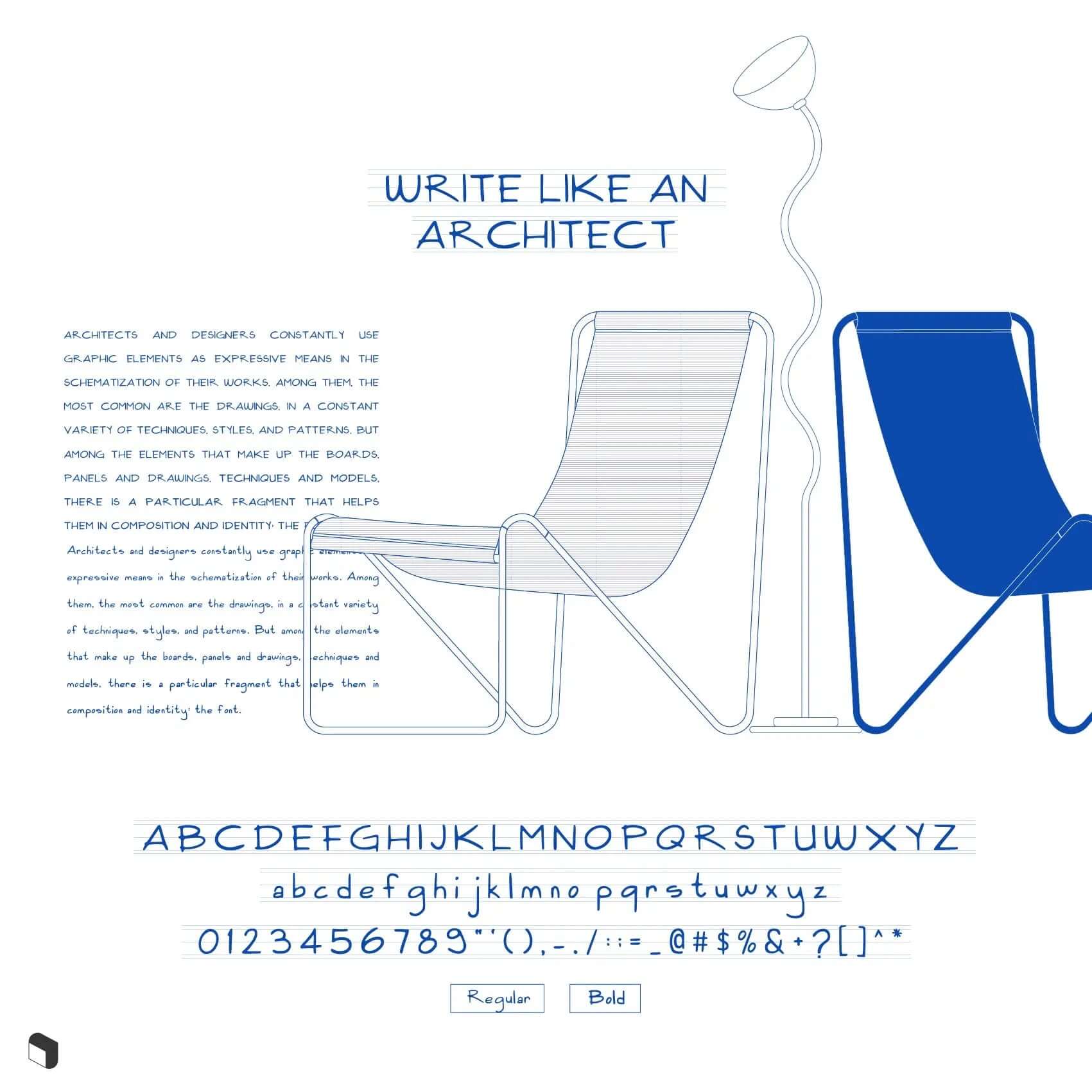Architect's Handwriting Font Digital Artwork drawings | Toffu Co
