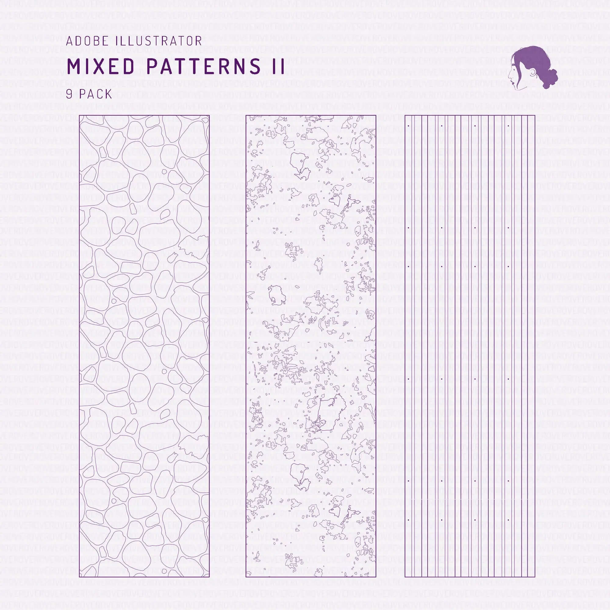Swatch Architecture Mixed Patterns II Digital Artwork drawings | Toffu Co