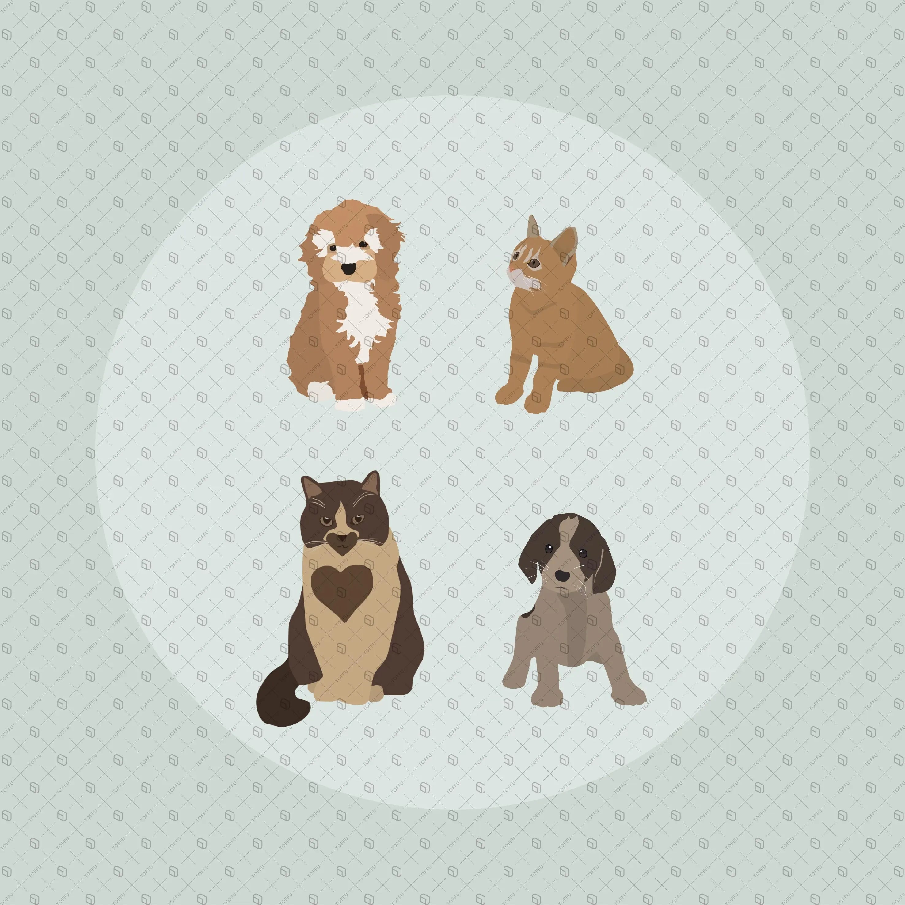Illustration Pets Pack Digital Artwork drawings | Toffu Co