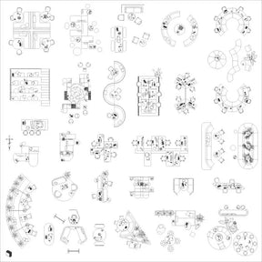 Cad Collaborative Work Space Setups Top View – Toffu Co