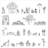 Cad Autumn Streets Digital Artwork drawings | Toffu Co