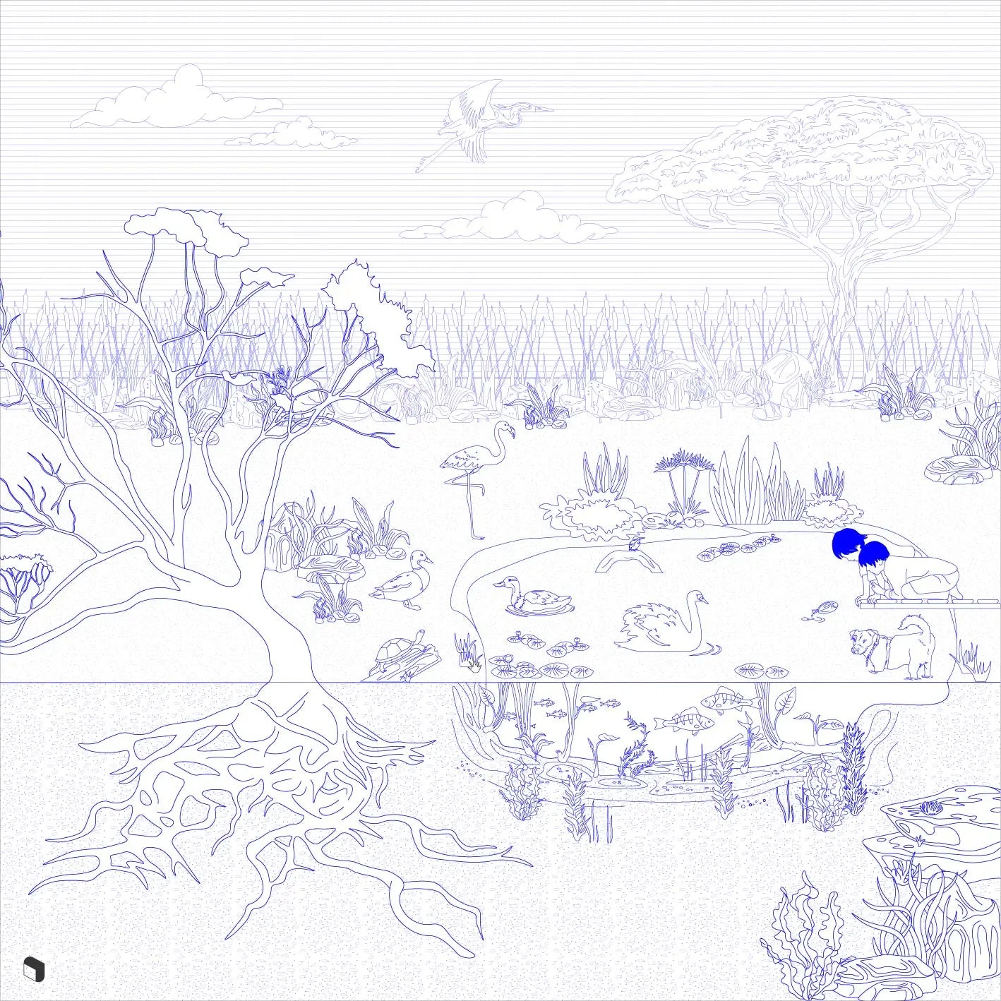Cad Lake Section Digital Artwork drawings | Toffu Co