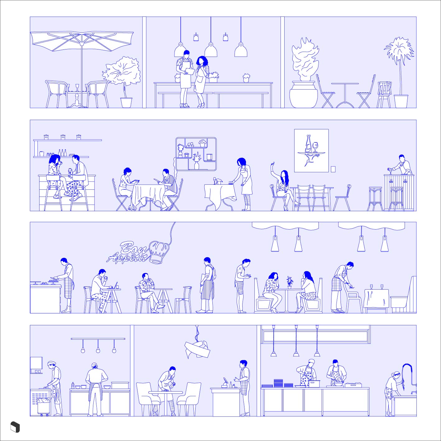 Cad Restaurant Section PNG - Toffu Co