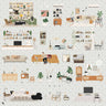Flat Vector Living Room Furniture 2 Digital Artwork drawings | Toffu Co