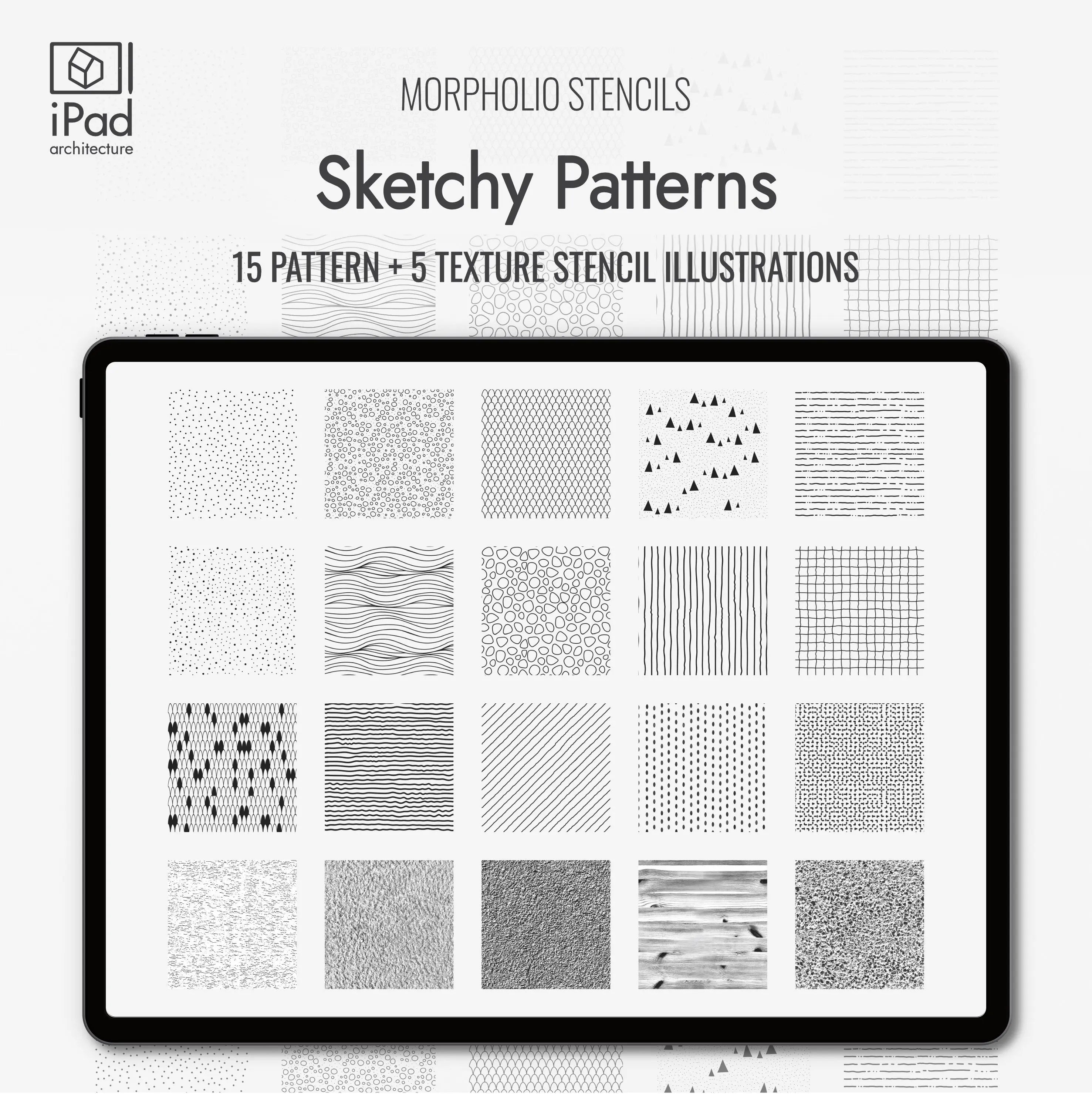 Morpholio Sketchy Patterns Stencil Set – Toffu Co
