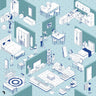 Axonometric Cad Tiny Home People & Furniture Digital Artwork drawings | Toffu Co
