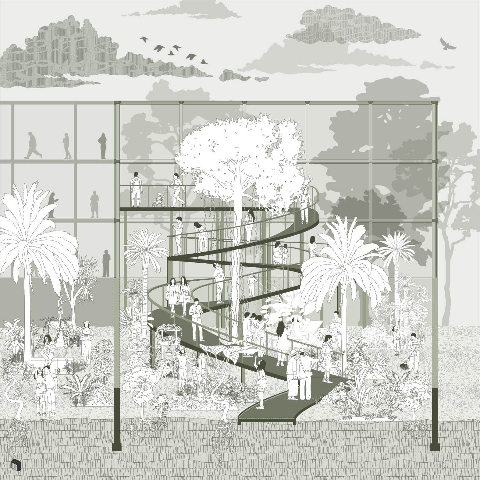 Cad Botanical Garden Section Creator Bundle Digital Artwork drawings | Toffu Co
