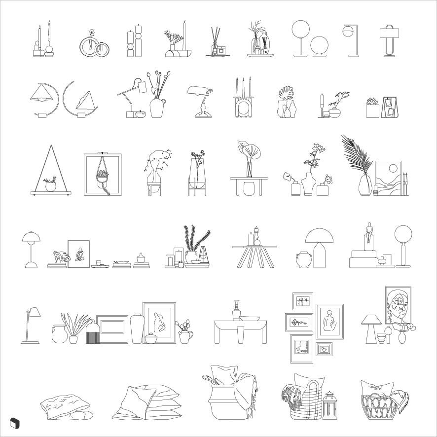 Cad Living Room Detail Objects Digital Artwork drawings | Toffu Co