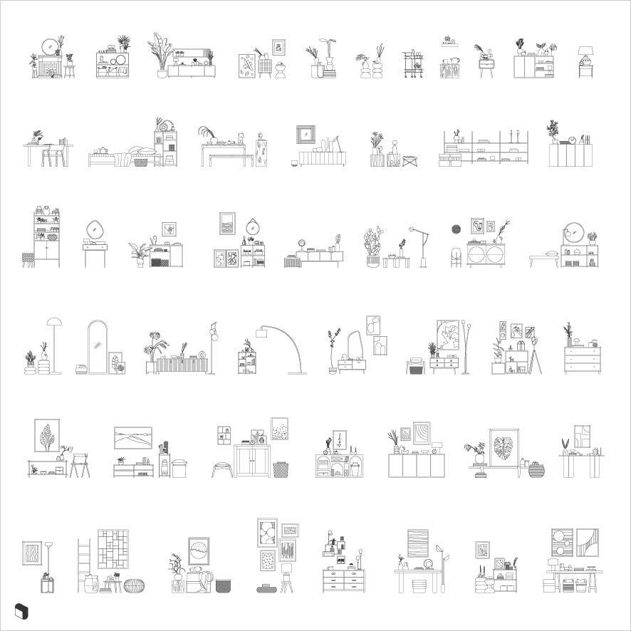 Cad Decorative Objects 2 PNG - Toffu Co
