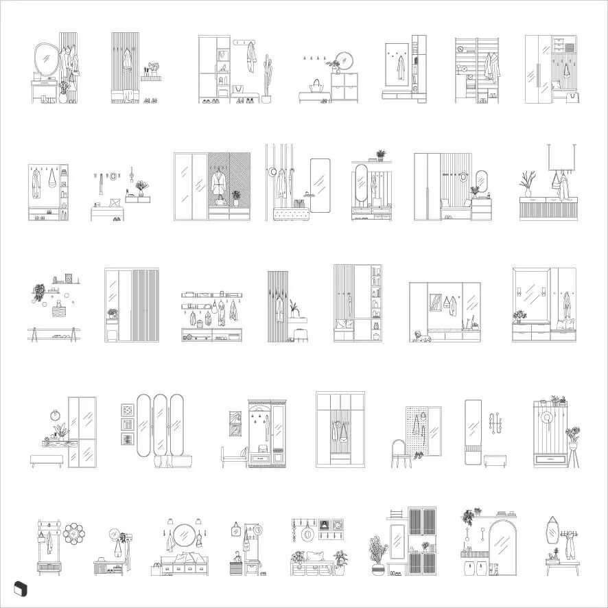 Cad Entrance Setups Digital Artwork drawings | Toffu Co