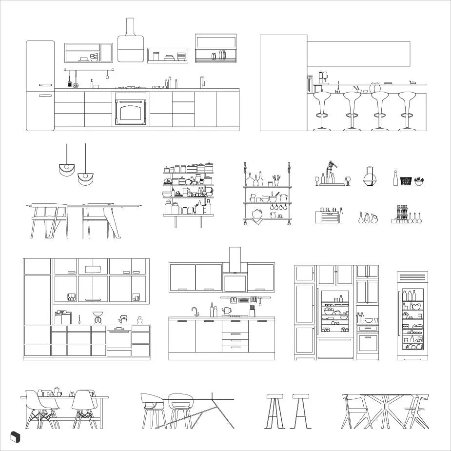 Cad Interior Furniture 6 - Toffu Co