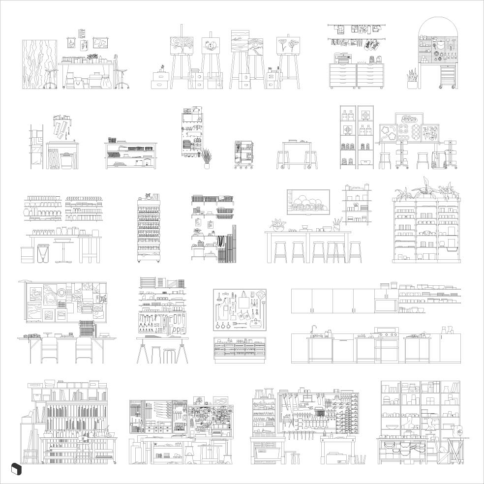 Cad Workshop Furniture Setups – Toffu Co