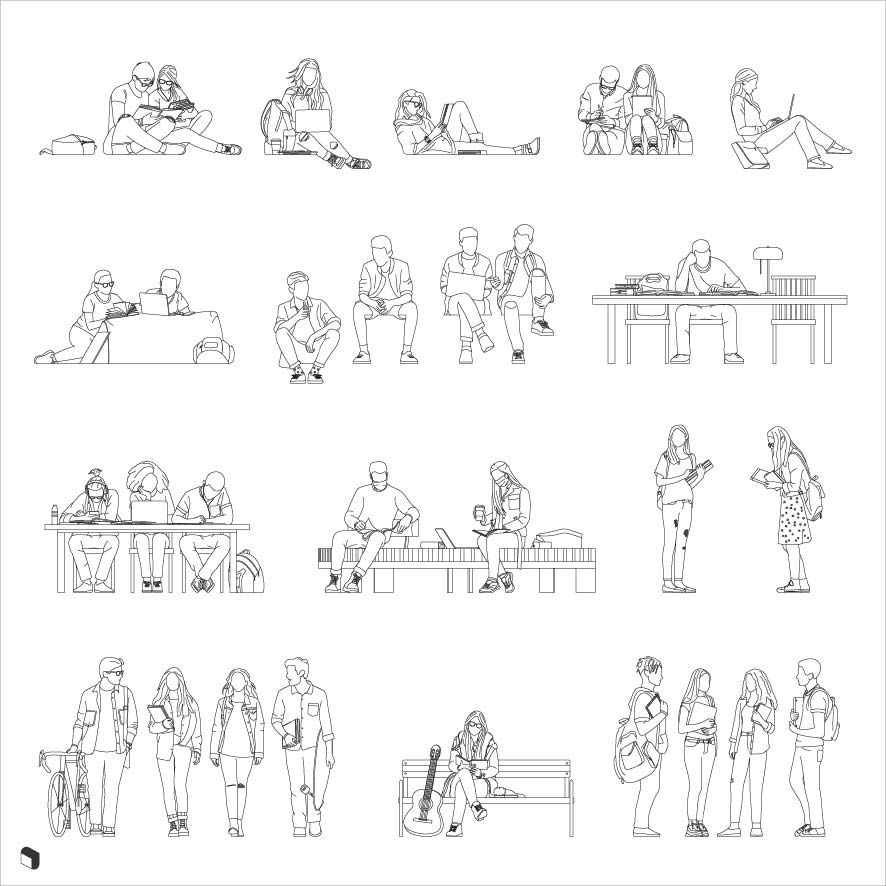 Cad College Students Digital Artwork drawings | Toffu Co