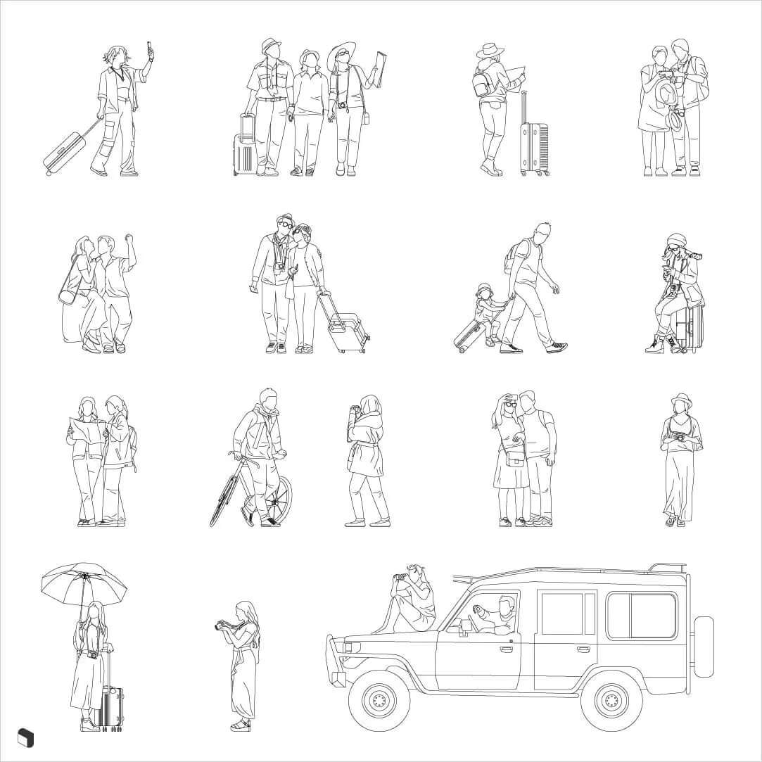 Cad Travelers Digital Artwork drawings | Toffu Co
