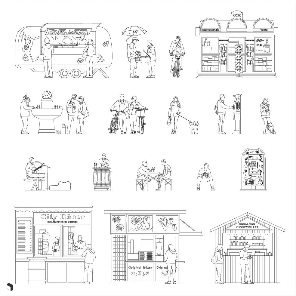Cad Germany Streets Digital Artwork drawings | Toffu Co