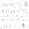 Cad Far East Vegetation Digital Artwork drawings | Toffu Co