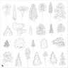 Cad Pine Trees Digital Artwork drawings | Toffu Co