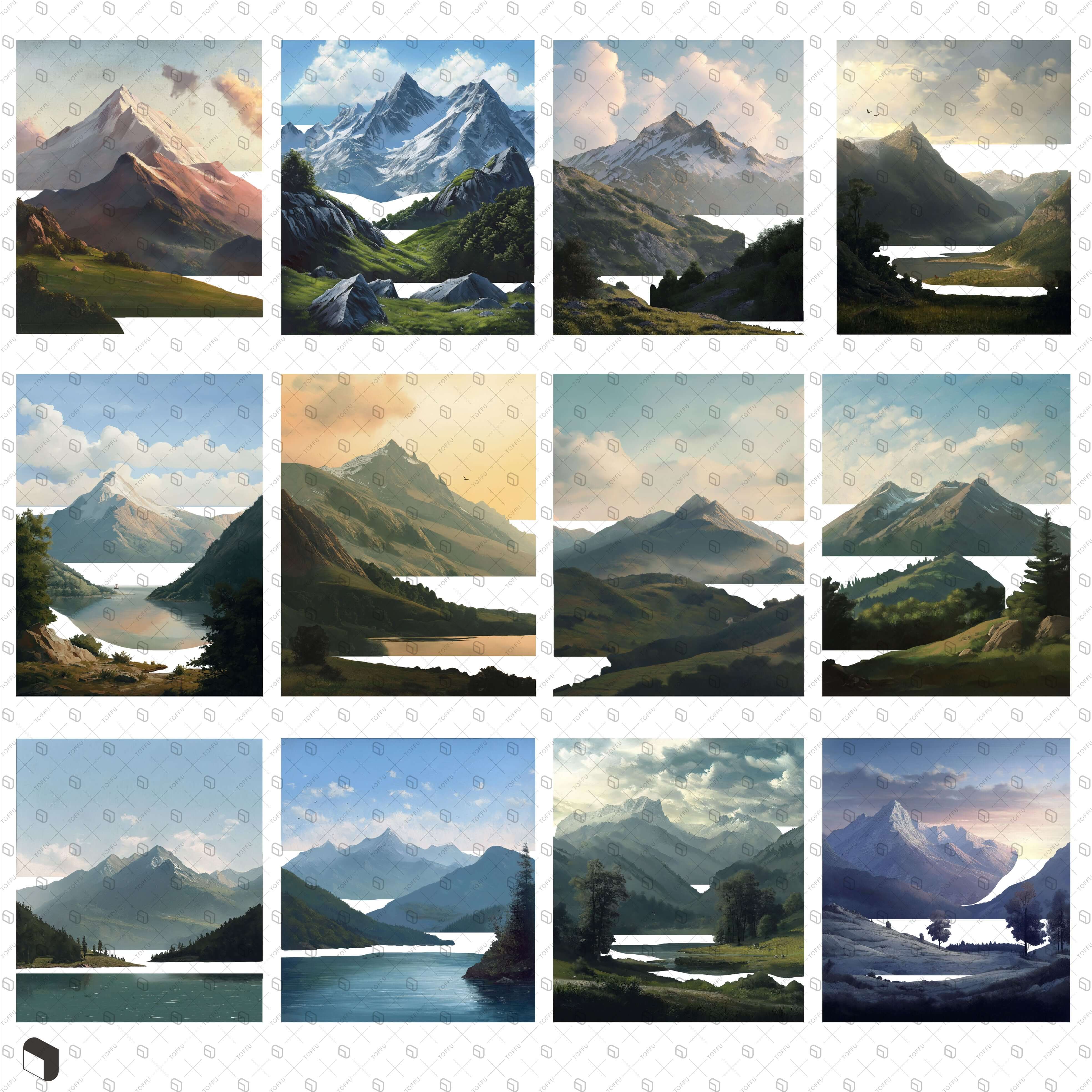 Cutout Assemble Background 4 Digital Artwork drawings | Toffu Co
